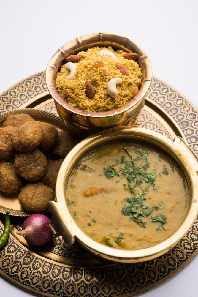Traditional Rajasthani cuisine thali